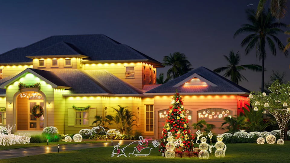 Christmas lights and decoration