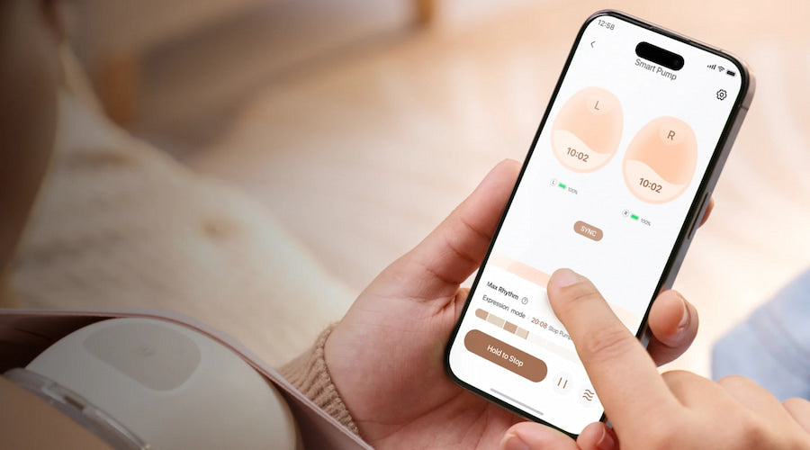 Mum using eufy wearable breast pump