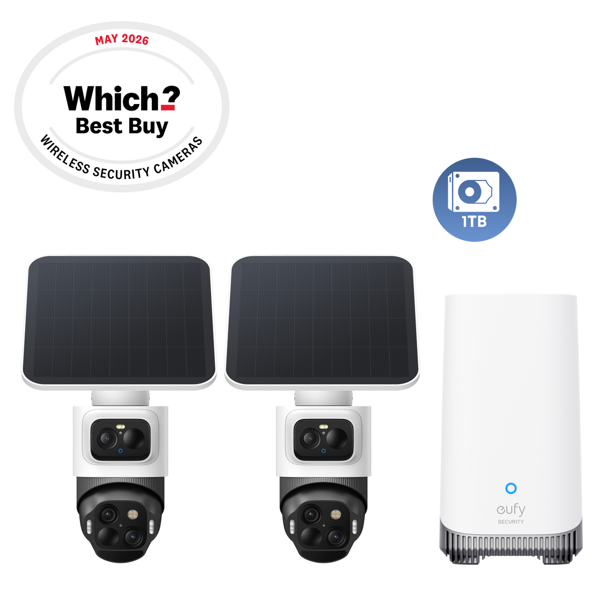 eufyCam S4 2-Cam Kit + 1 TB Hard Drive