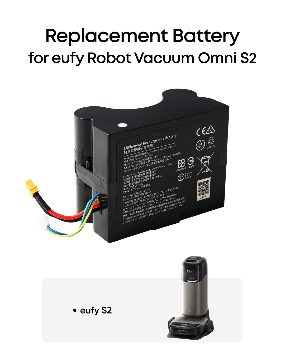 eufy Replacement Battery for Robot Vacuum Omni S2