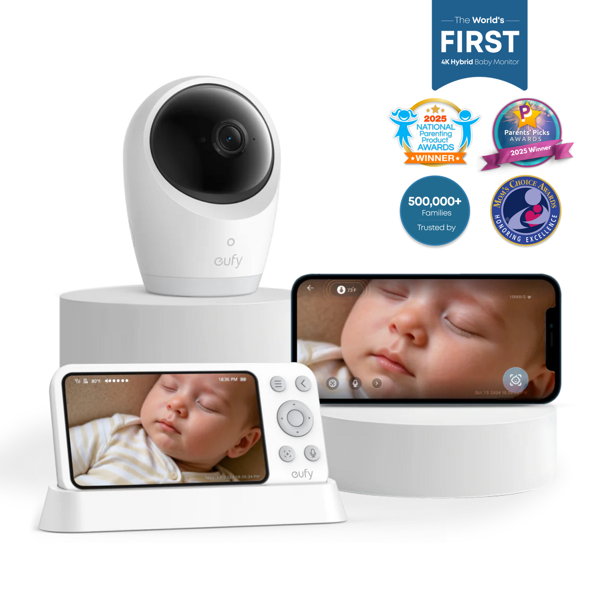 eufy E21 5" Smart Video Baby Monitor with 4K Pan-Tilt Camera