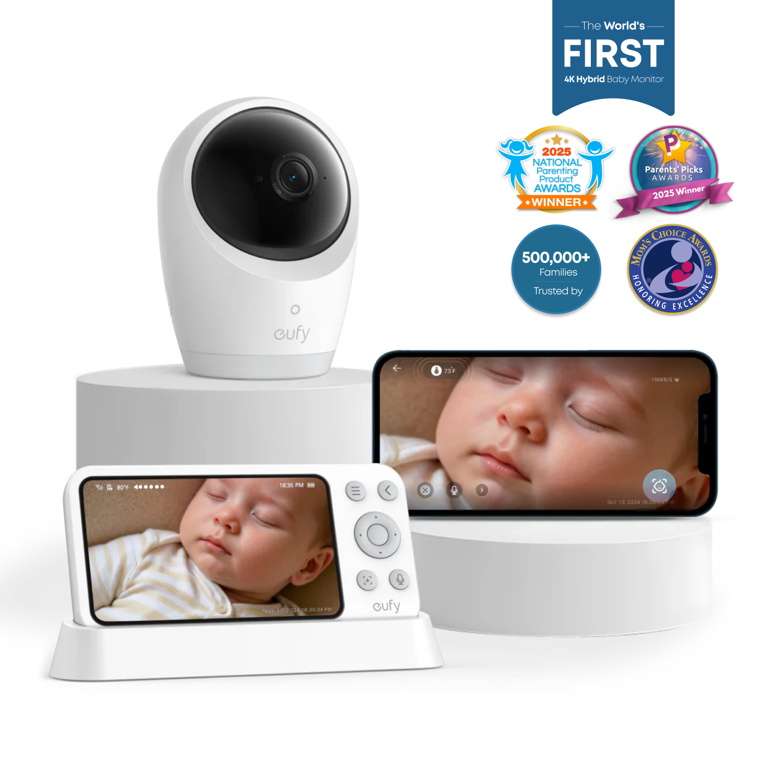 eufy E21 5" Smart Video Baby Monitor with 4K Pan-Tilt Camera
