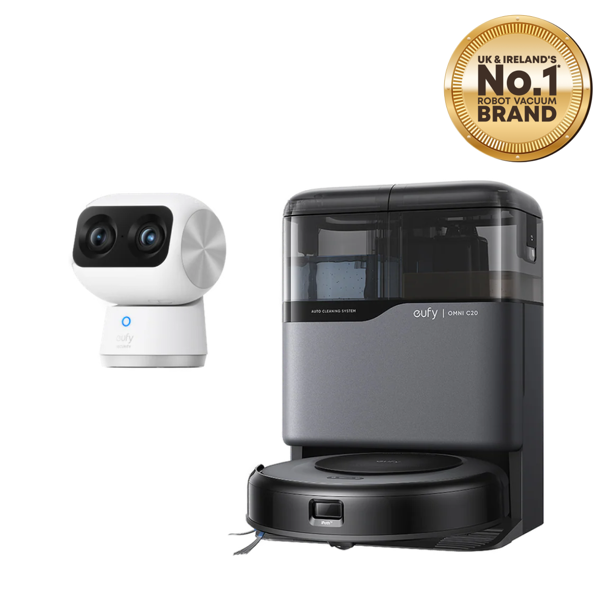 eufy Robot Vacuum Omni C20 + Indoor Cam S350