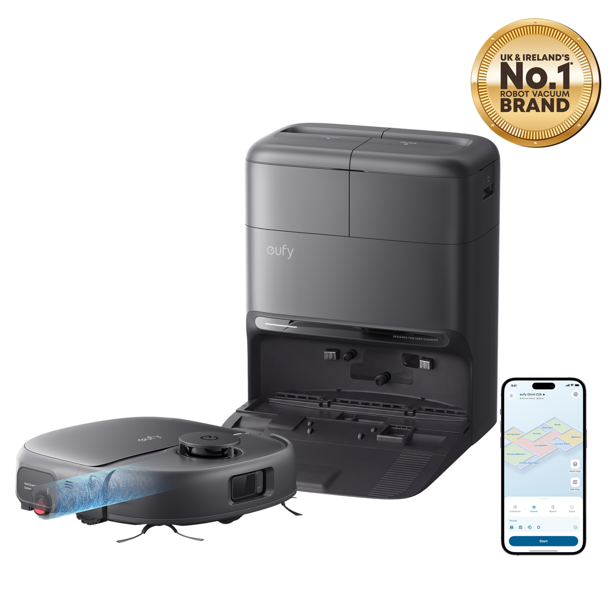 eufy Omni C28 Robot Vacuum & Mop with All-in-One Station (IHS)