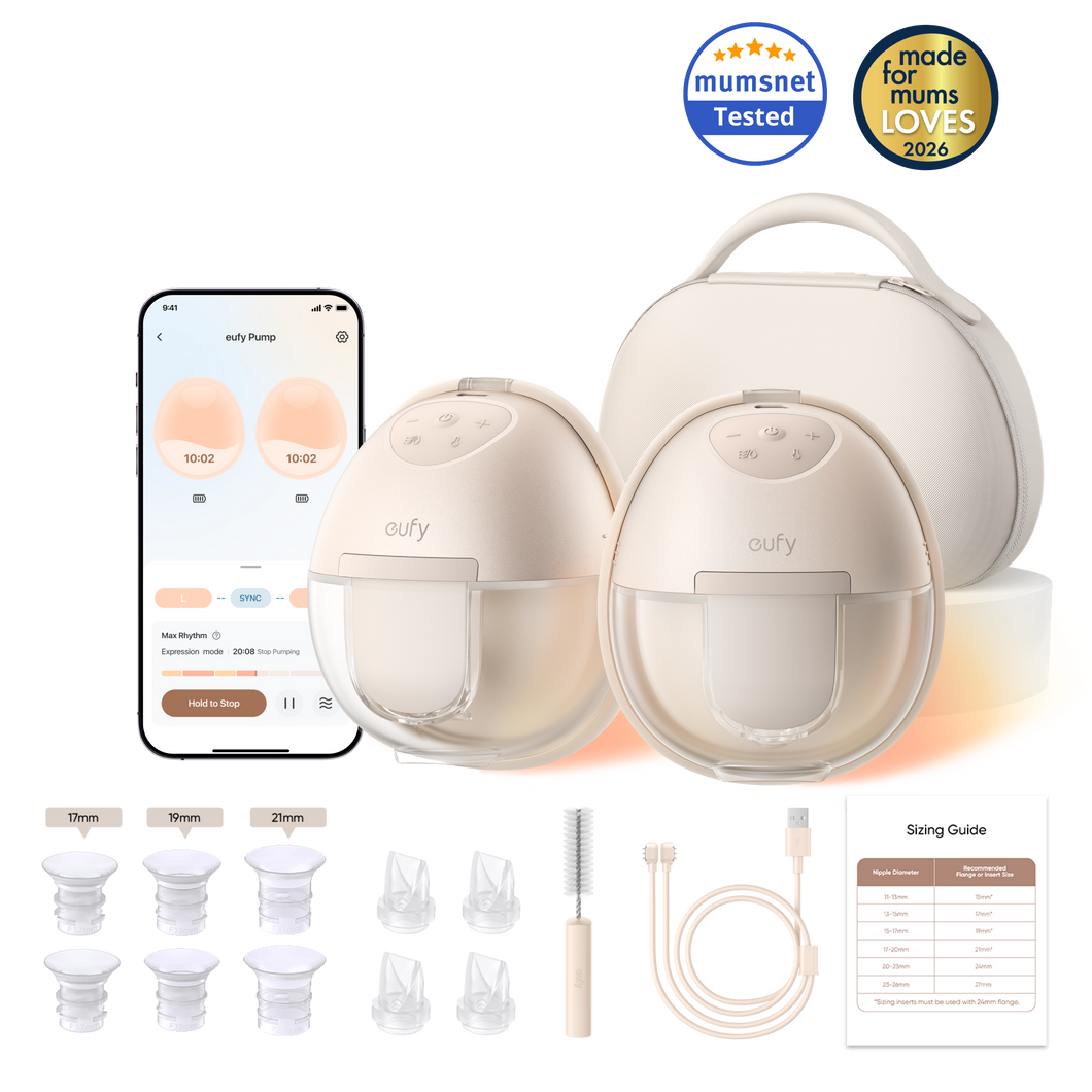 eufy S1 Pro Wearable Heated Electric Breast Pump with Charging Case