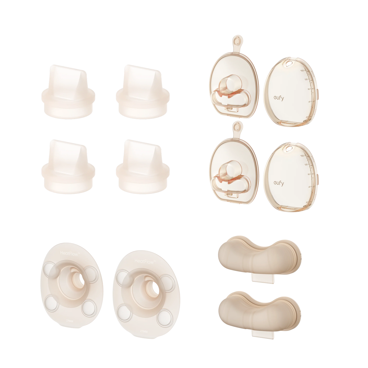 eufy Breast Pump S2/S2 Pro Accessories Bundle (5 oz Milk Container+27 mm Flange)