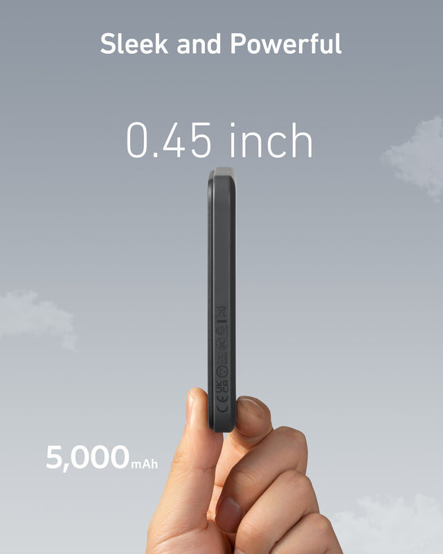 Anker Magnetic Power Bank (MagGo), 5,000mAh Wireless Charger