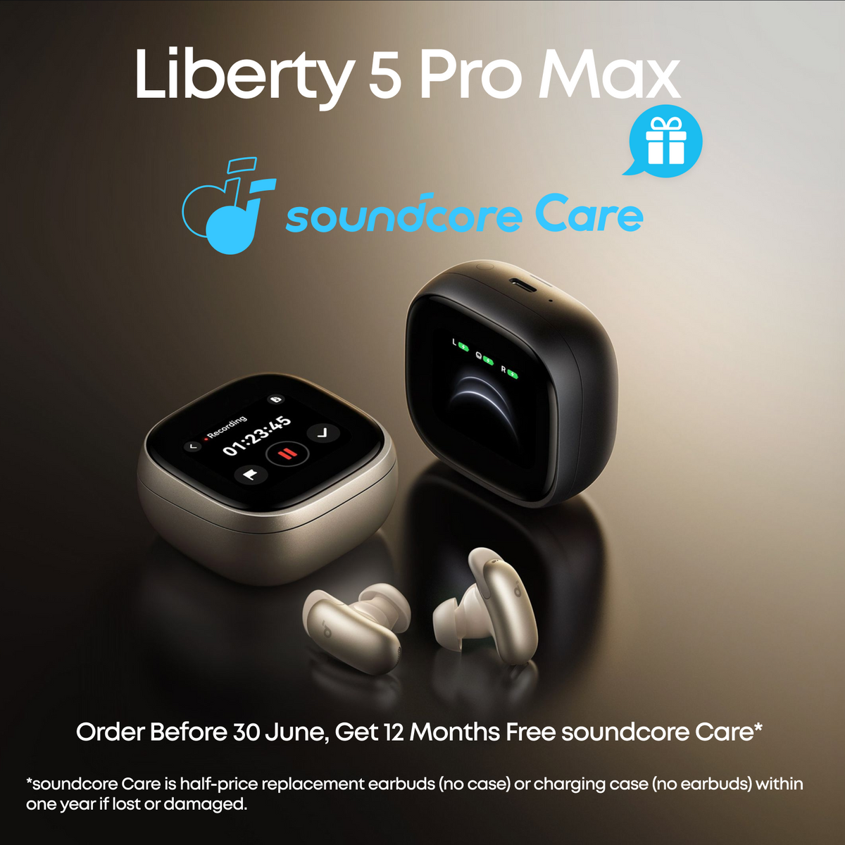 soundcore Liberty 5 Pro Max | AI Recording Earbuds with Smart Case