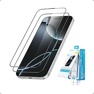 Anker Easy Fit Screen Protector Kit (ShieldX Glass, HD, 2-Pack) For iPhone 16
