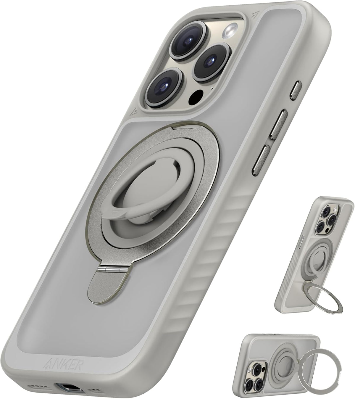 Anker MagGo Magnetic Case with Stand (2-in-1, 360° Silicone Ring, For iPhone 15 Pro)