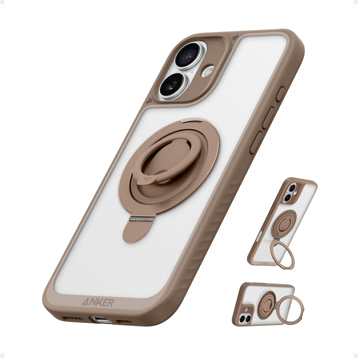 Anker MagGo Magnetic Case with Stand (2-in-1, 360° Silicone Ring, For iPhone 16)