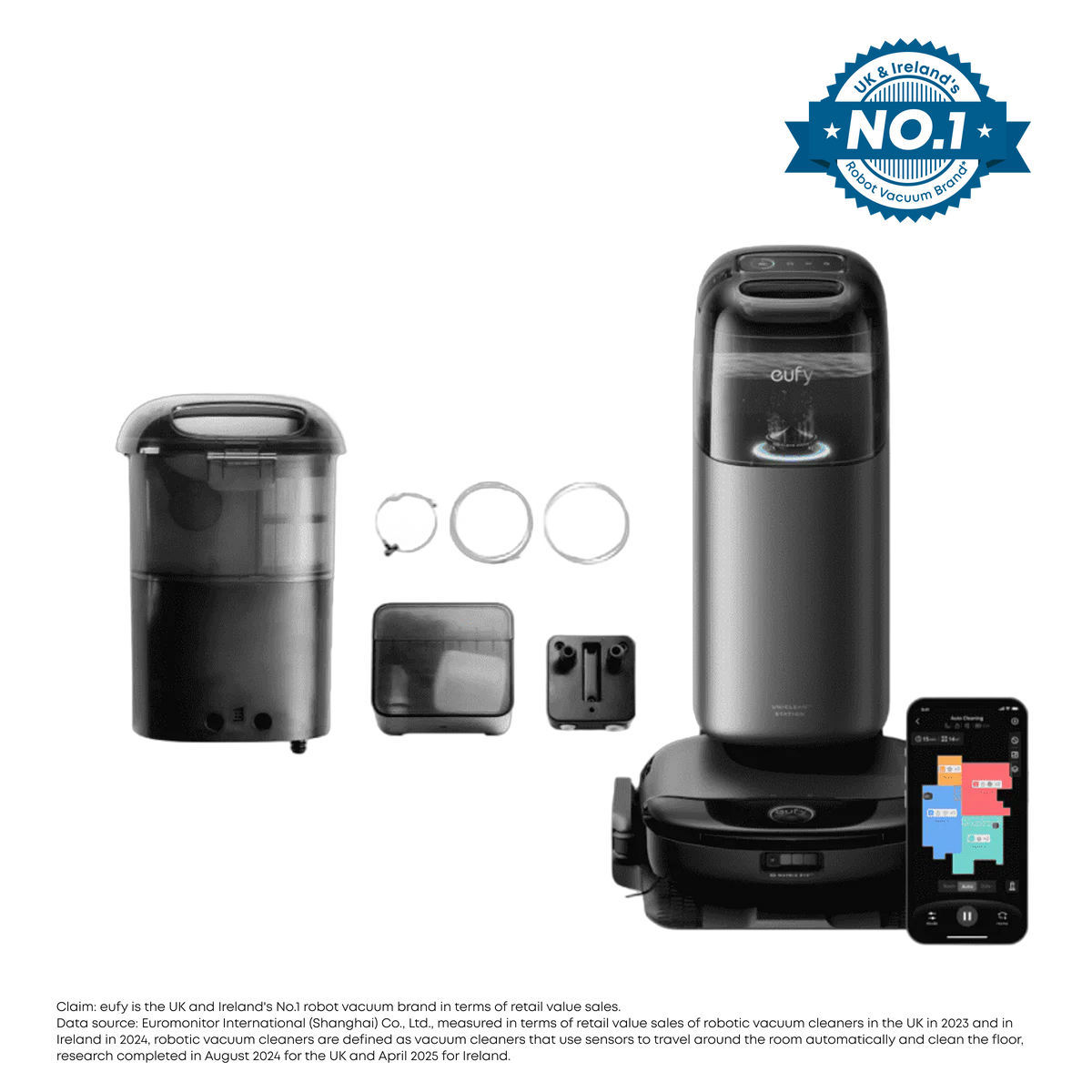 eufy Robot Vacuum Omni S1 Pro + Accessory-Auto Water Refill and Drainage System