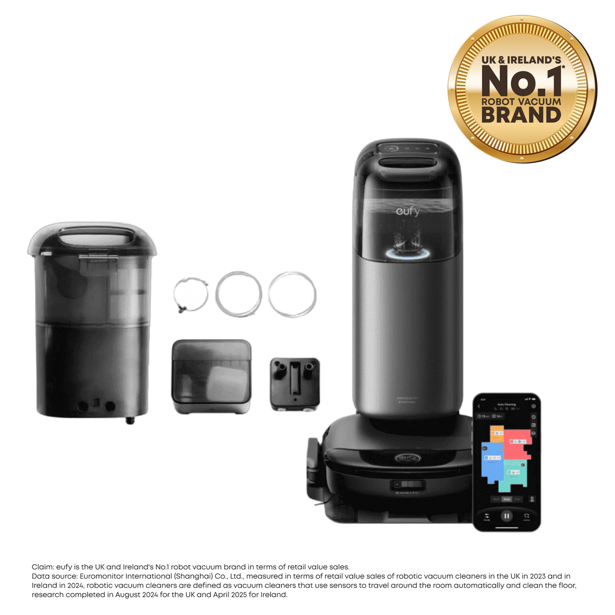 eufy Robot Vacuum Omni S1 Pro + Accessory-Auto Water Refill and Drainage System