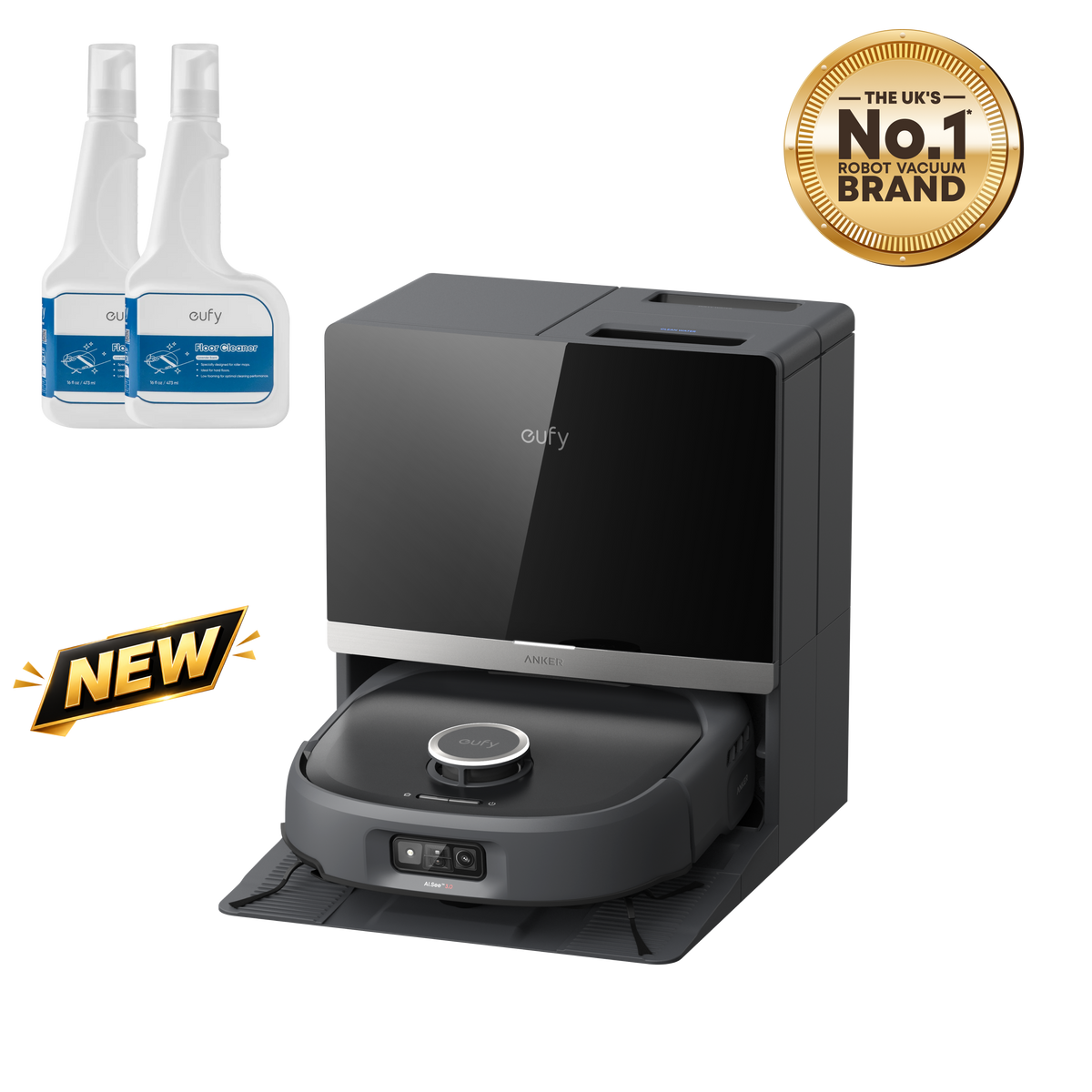 eufy Omni E35 Robot Vacuum and Mop with 2 Floor Cleaners
