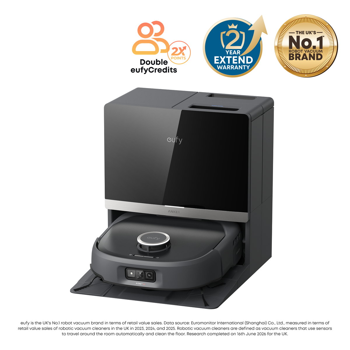 Anker eufy E35 Omni, Robot Vacuum Cleaner with Mop, 35,000 Pa