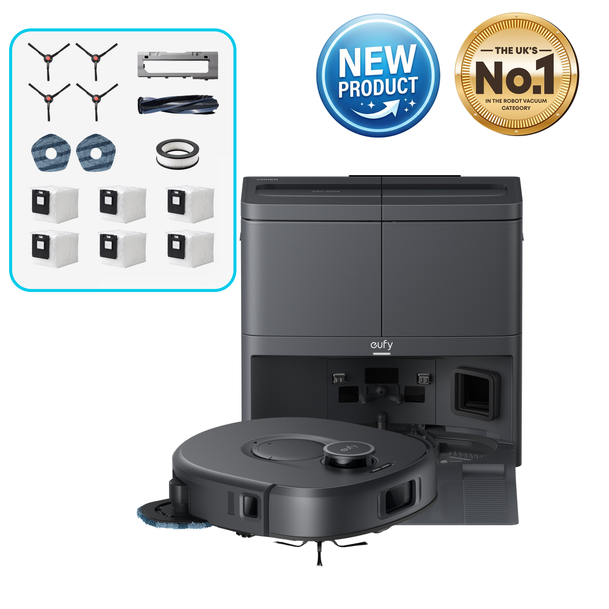 Anker eufy C30 Edge Robot Vacuum and Mop Combo with Replacement Kit