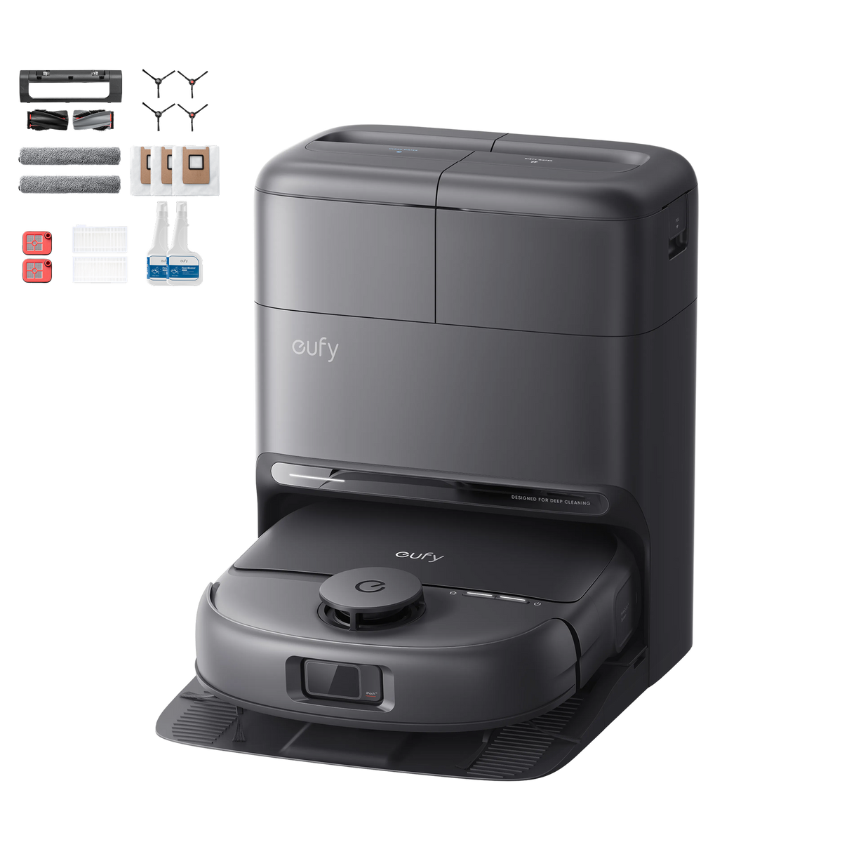 eufy Omni C28 Robot Vacuum and Mop with Half-Year Accessory Kit and Floor Cleaning Solution