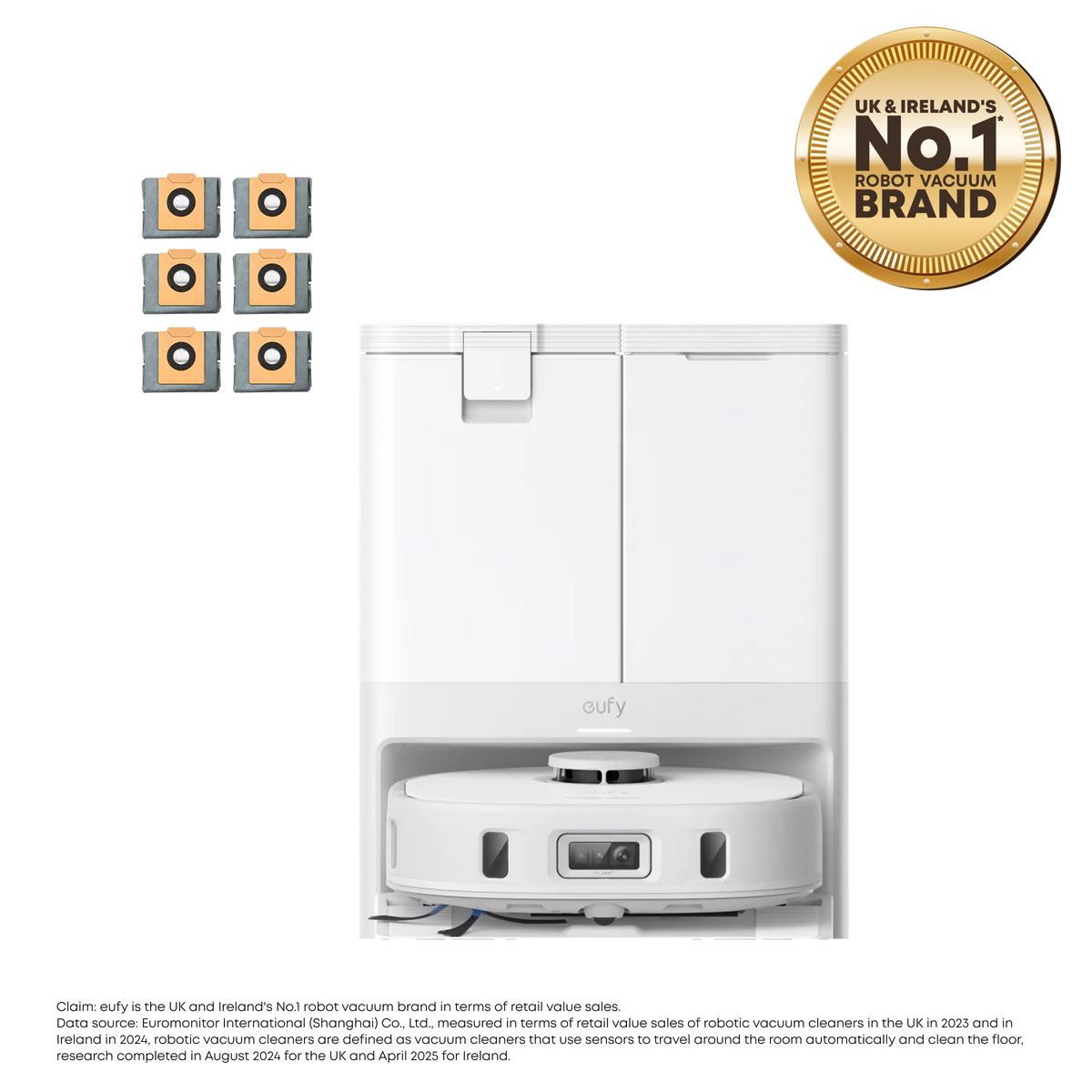 eufy X10 Pro Omni White with 6 Dust Bags