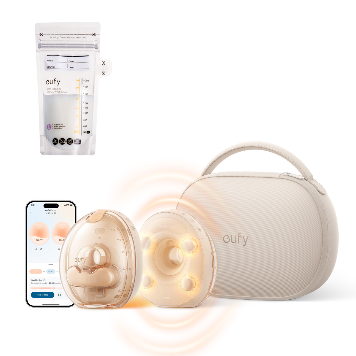eufy S2 Pro Breast Pump with Milk Bag (120 Pieces)