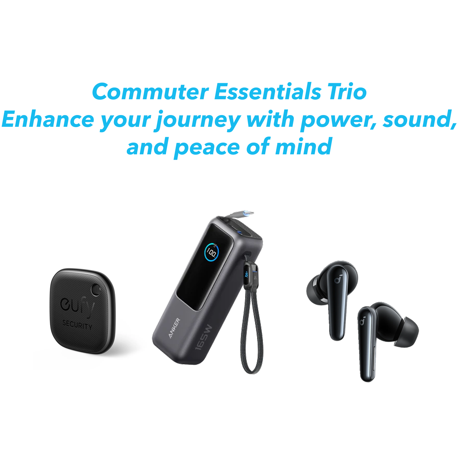 Anker Laptop Power Bank+Soundcore Liberty 5+Eufy SmartTrack Link