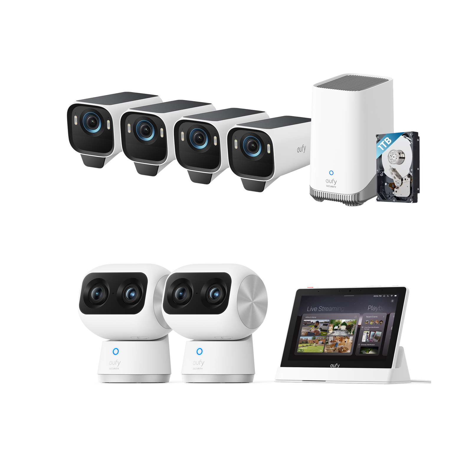 4K Protection Premium Bundle (Outdoor and Indoor, Up to 16 TB Storage, No Monthly Fee)