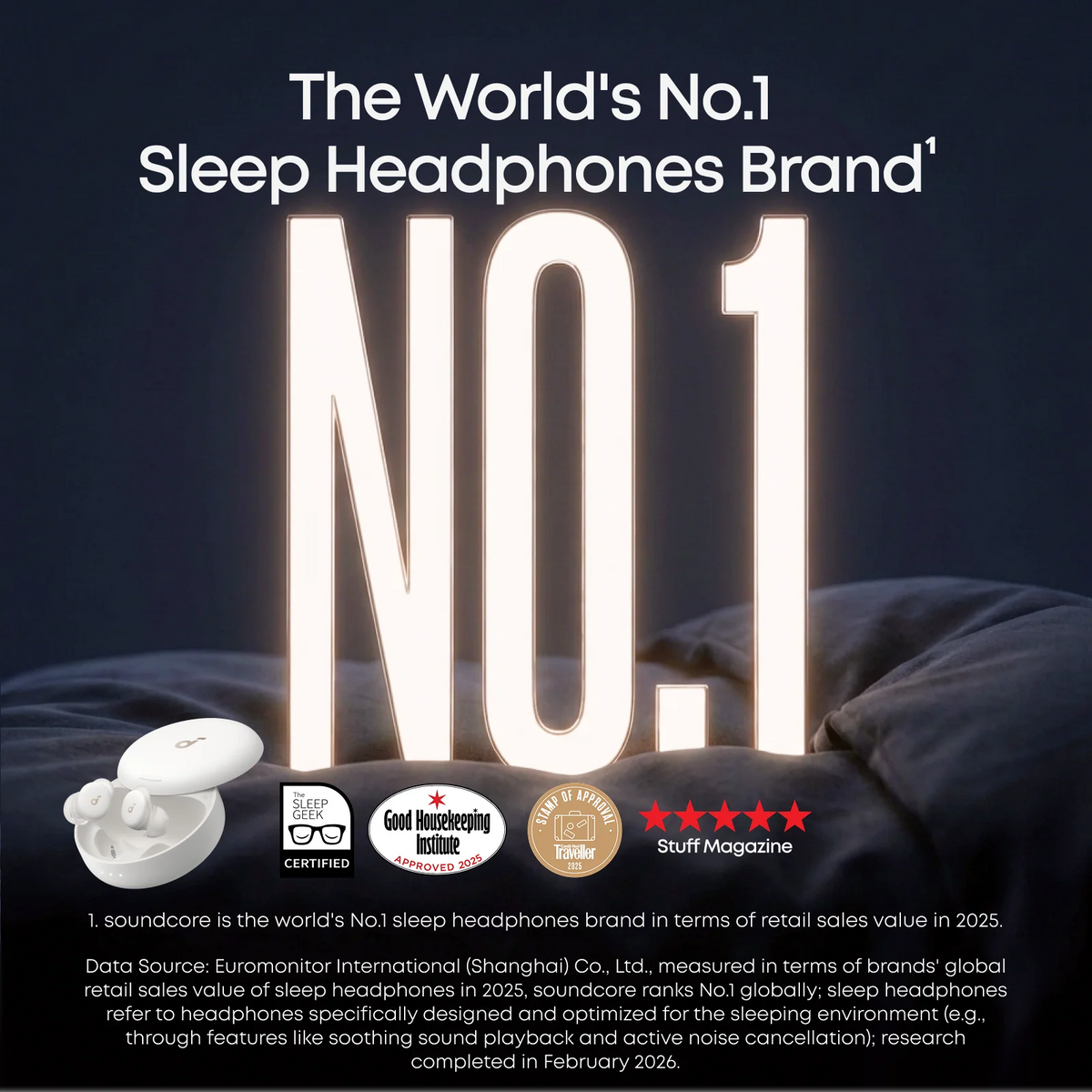 soundcore Sleep A30 | Ultra-Comfortable Sleep Earbuds with ANC