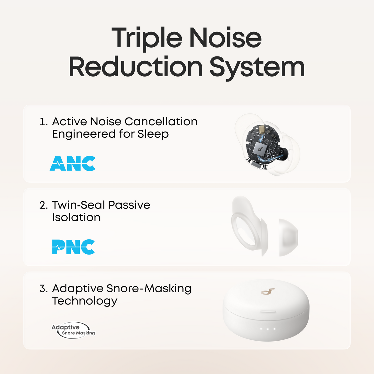 soundcore Sleep A30 | Ultra-Comfortable Sleep Earbuds with ANC