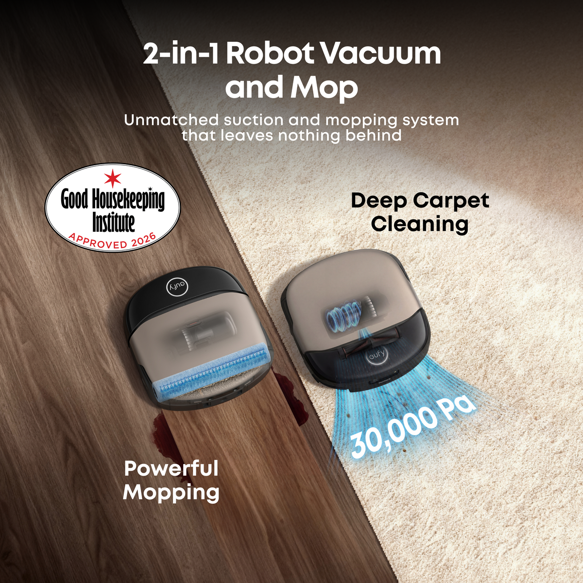 eufy Omni S2 Robot Vacuum and Mop with security camera S350 4K UHD Indoor Camera
