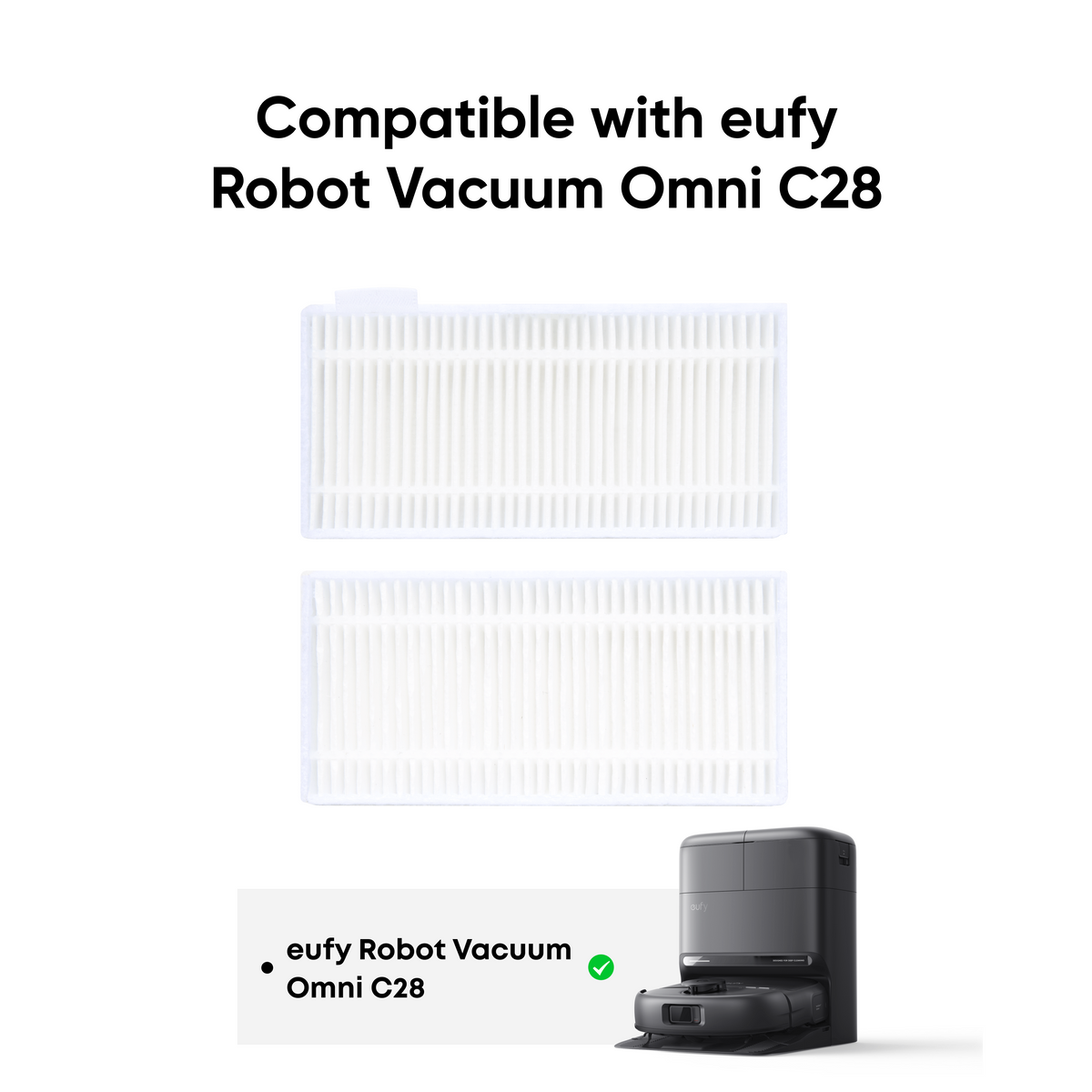 eufy Replacement Washable Filter for C28