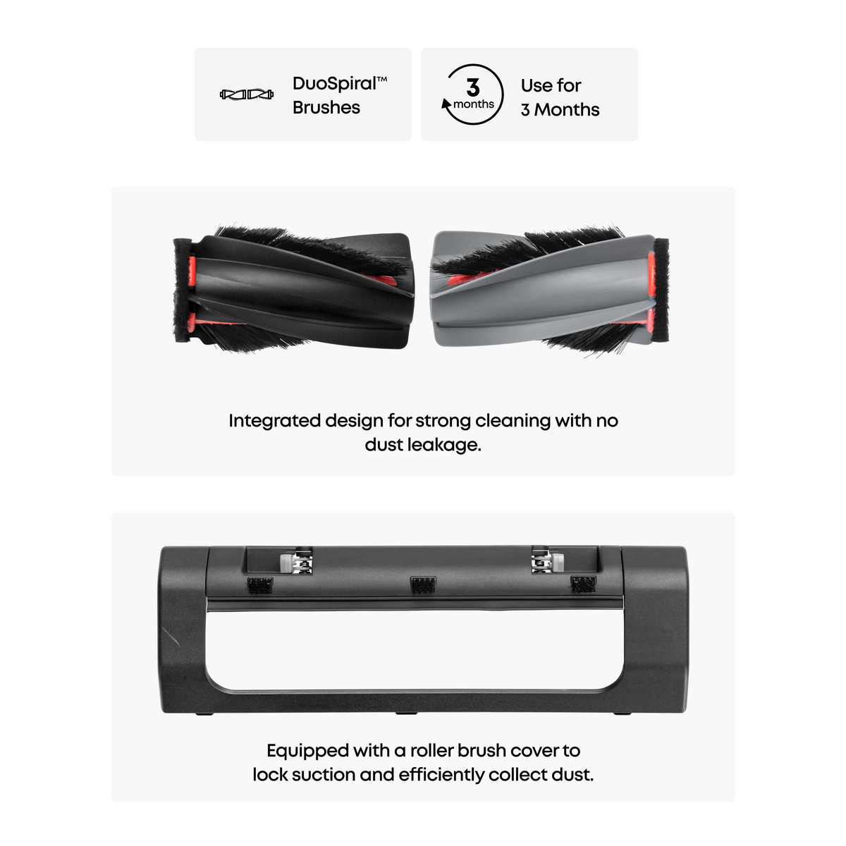 eufy Rolling Brush & Brush Guard, Durable,Strong Cleaning ability, Compatible with C28/E25/28