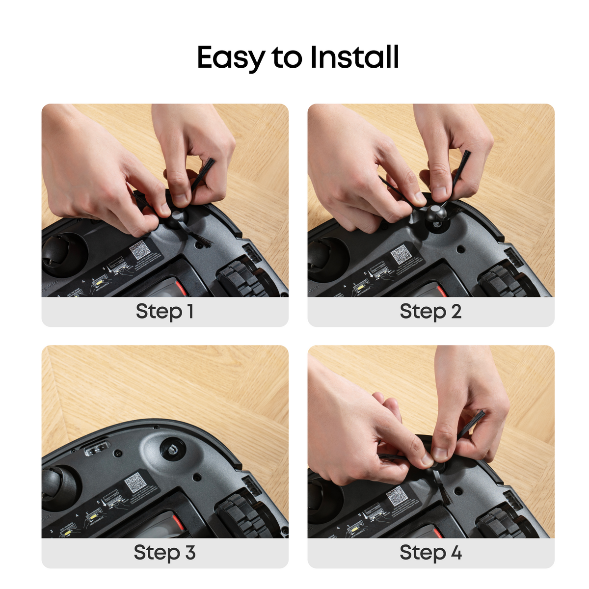 eufy Side Brush, 2 pairs, Durable, Soft, Compatible with C28/E25/E28/S1 pro