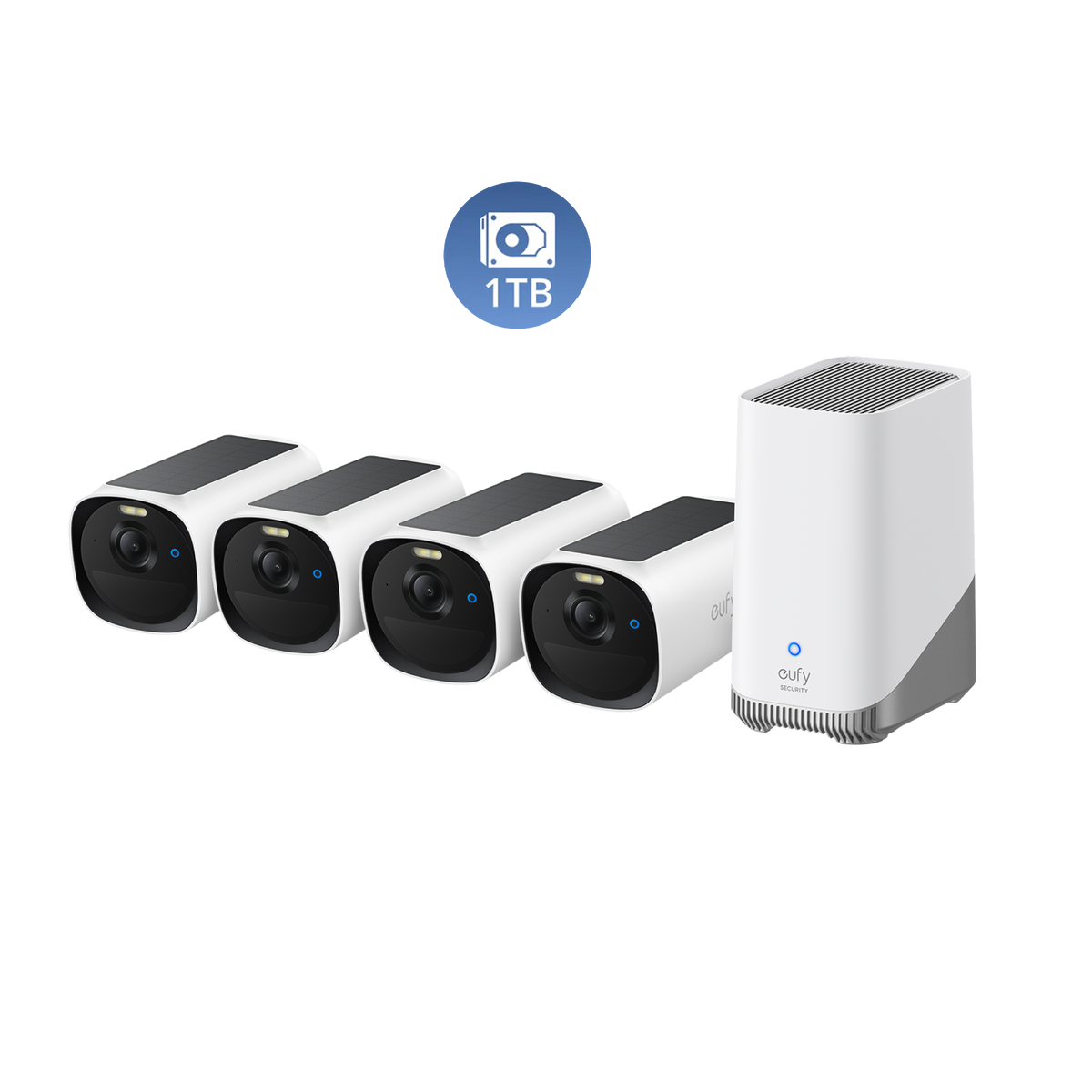 eufyCam E40 4-Cam Kit + HomeBase S380 + 1TB Hard Drive