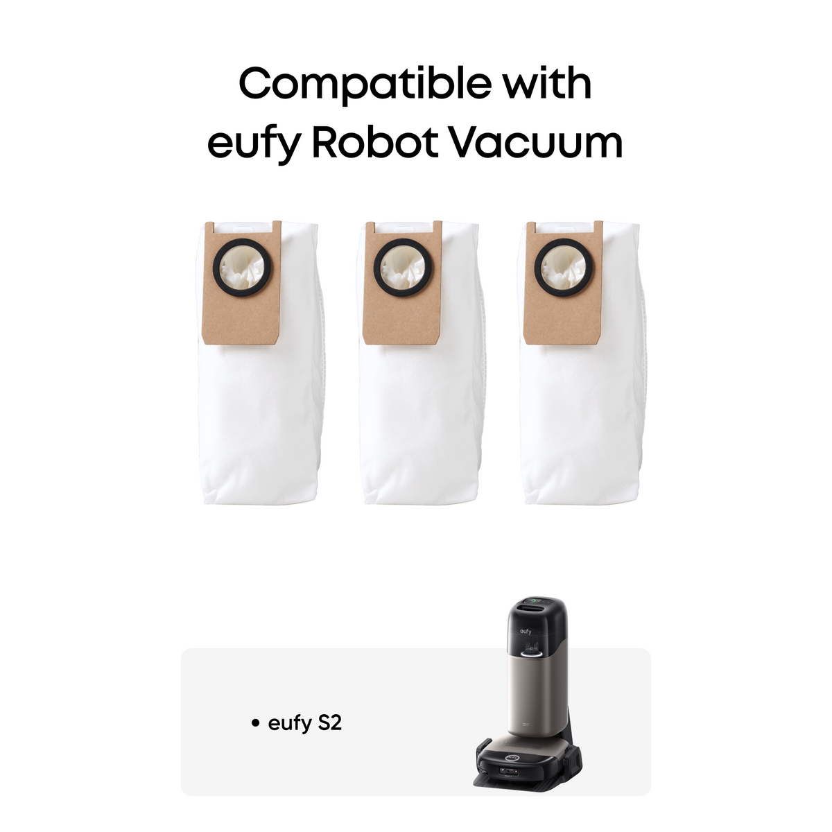 eufy Official Dust Bag Accessories for Robot Vacuum Omni S2