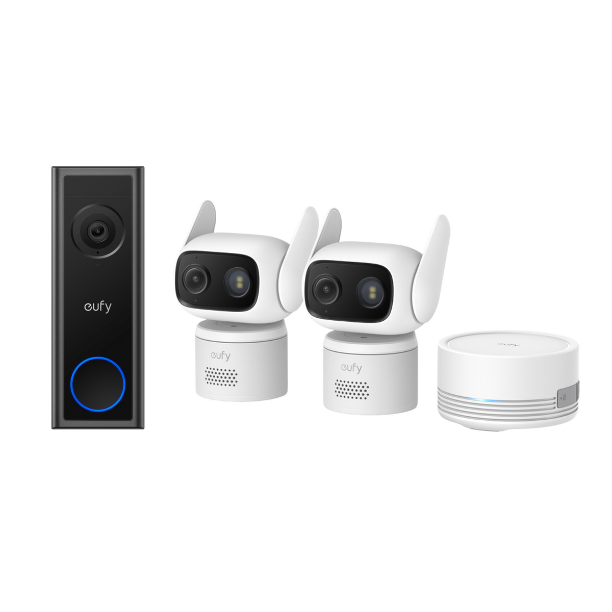 eufy Video Doorbell C30 + Cam C31 (2 Pack) with HomeBase Mini