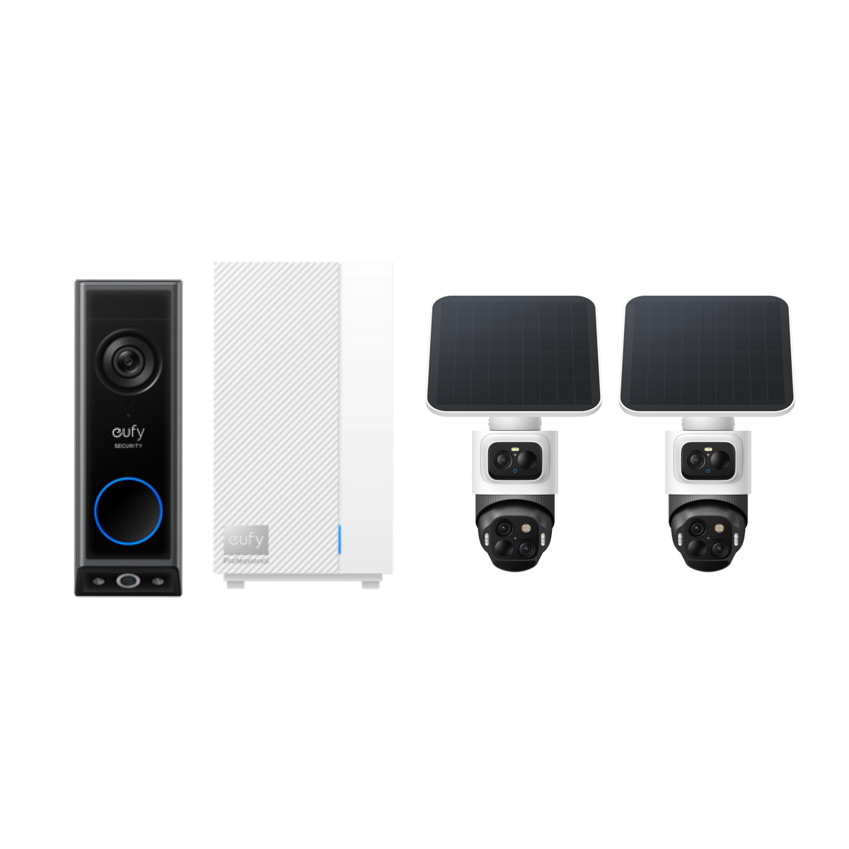 eufyCam S4 (2-pack) + Doorbell E340 +  HomeBase Professional S1