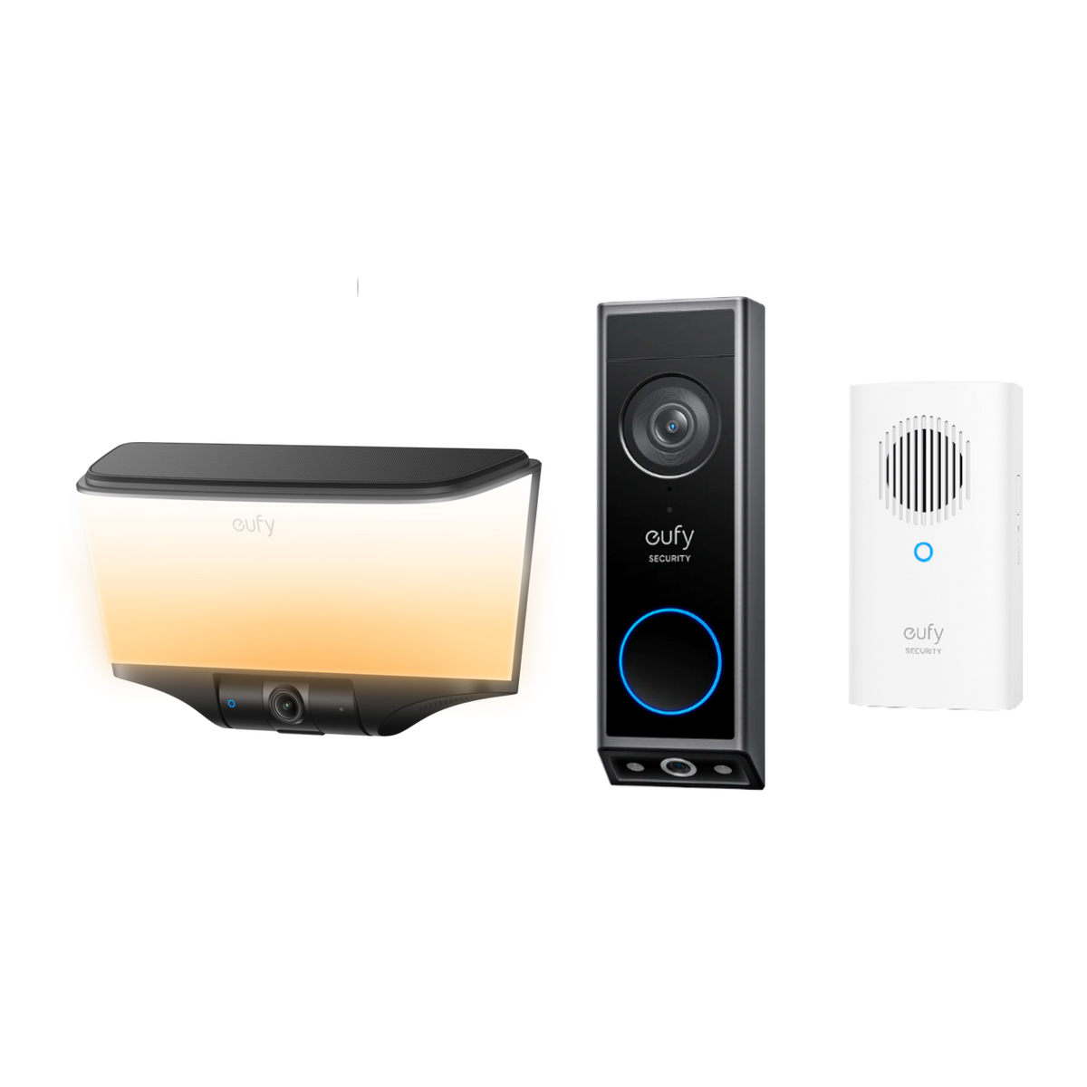 Wall Light Cam S4 and Video Doorbell E340 with Chime
