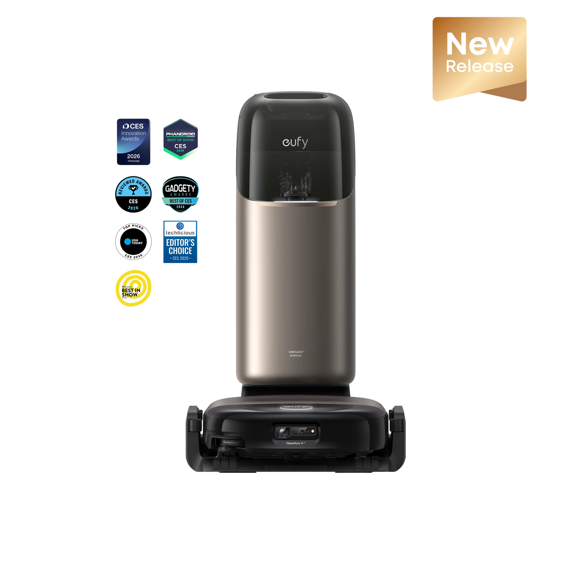 eufy Omni S2 Robot Vacuum & Mop | 30,000Pa, HydroJet 2.0 Self‑Cleaning, AI Navigation, All‑in‑One Station