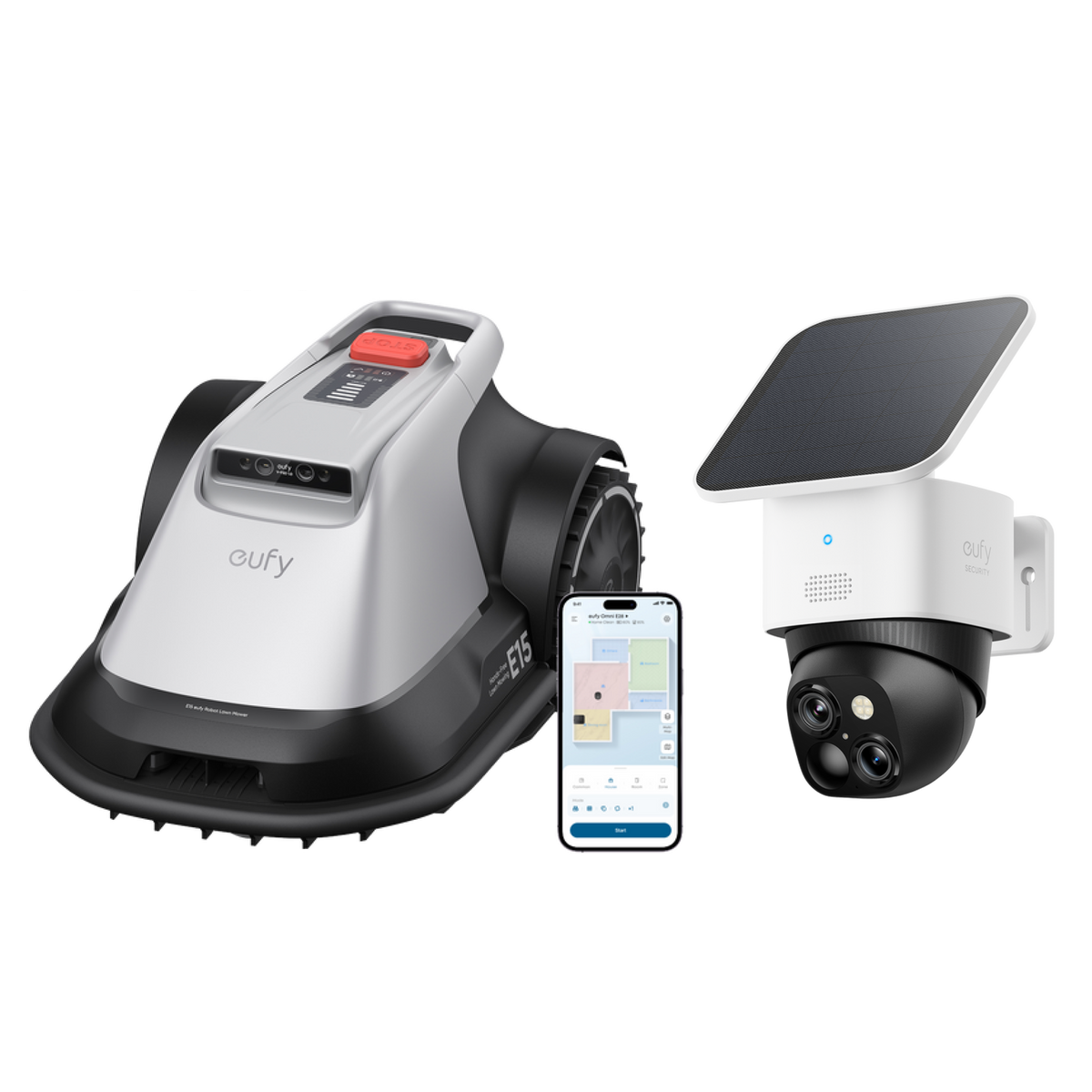 eufy Robot Lawn Mower E15 + SoloCam S340 Bundle