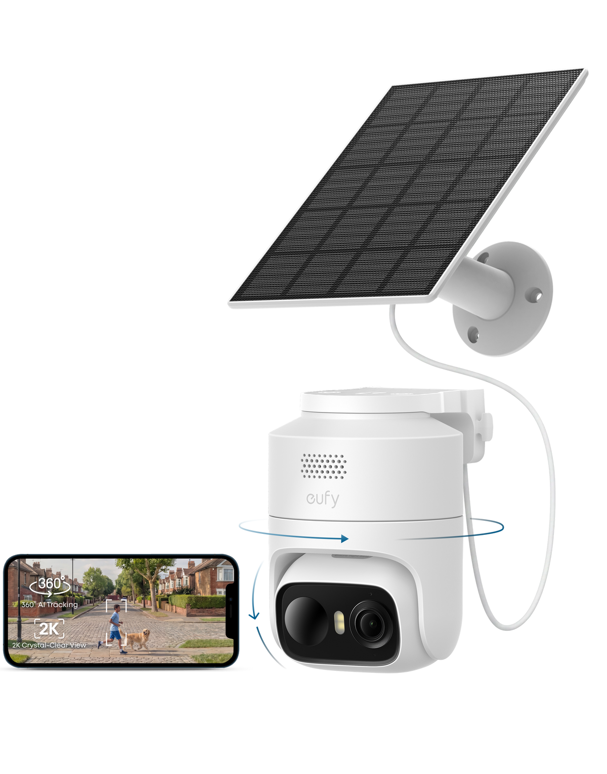 eufyCam C37 2K Smart Security Camera CCTV with Solar panel