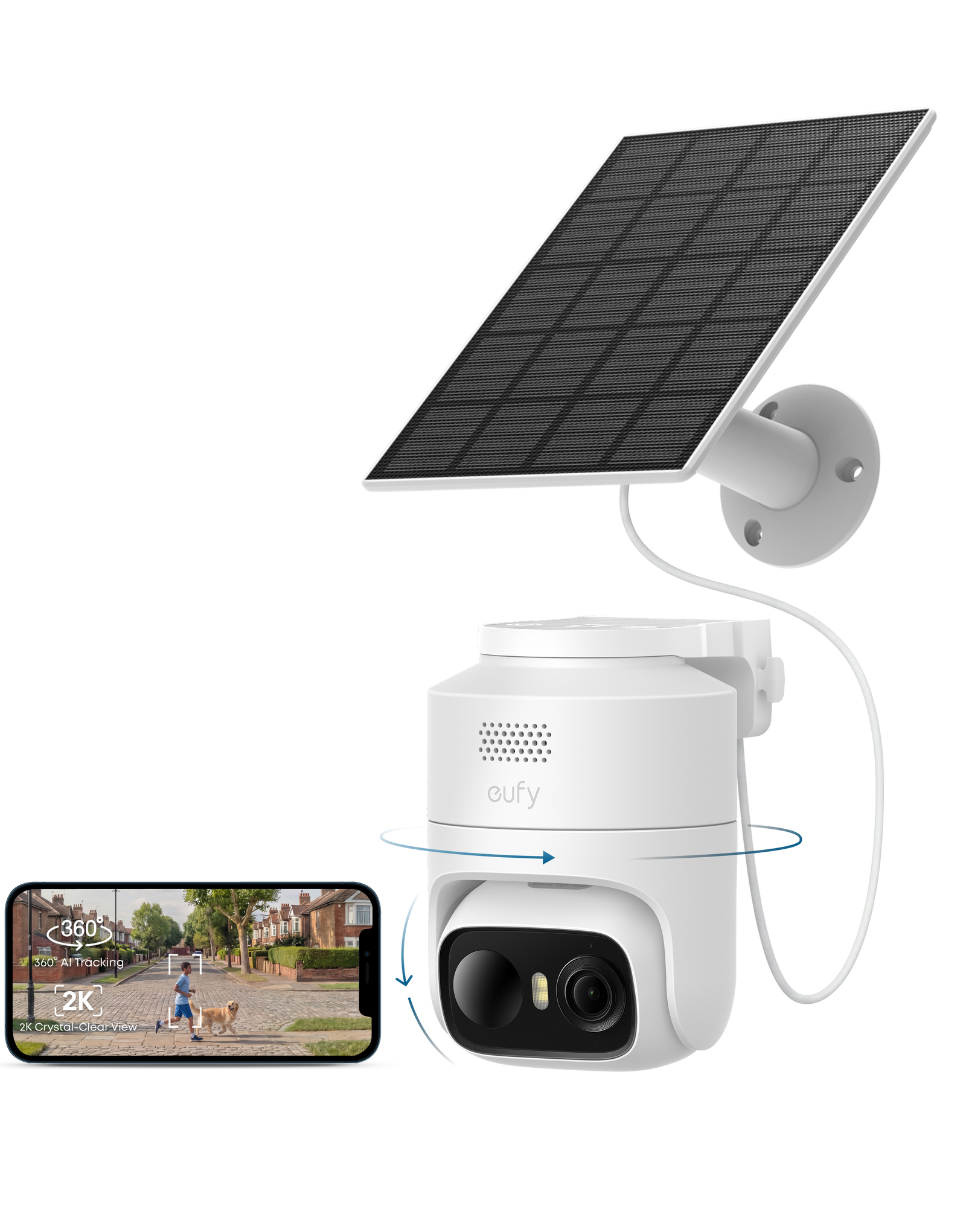 eufyCam C37 2K Smart Security Camera CCTV with Solar panel