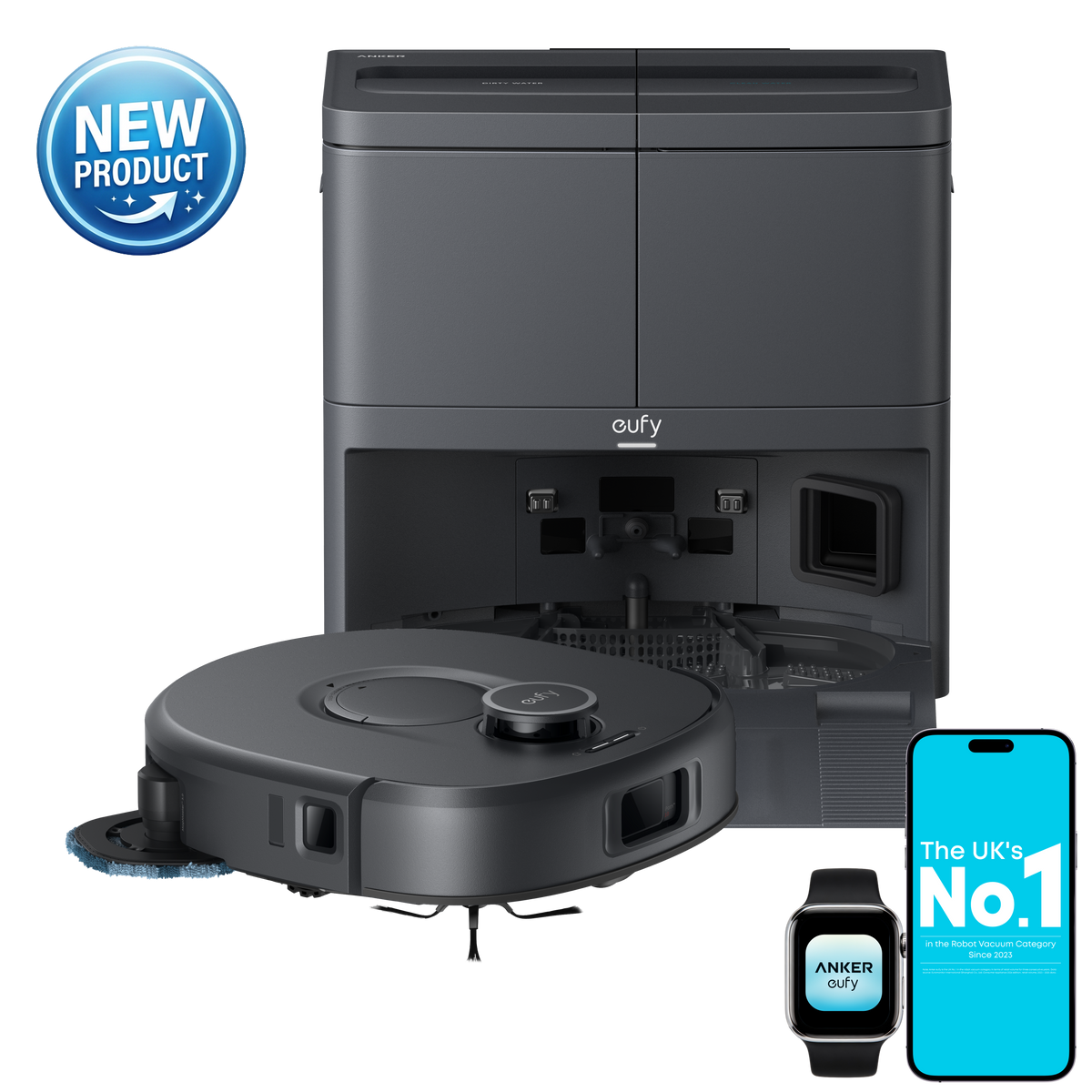 Anker eufy C30 Edge Robot Vacuum and Mop Combo with 3 Dust Bags