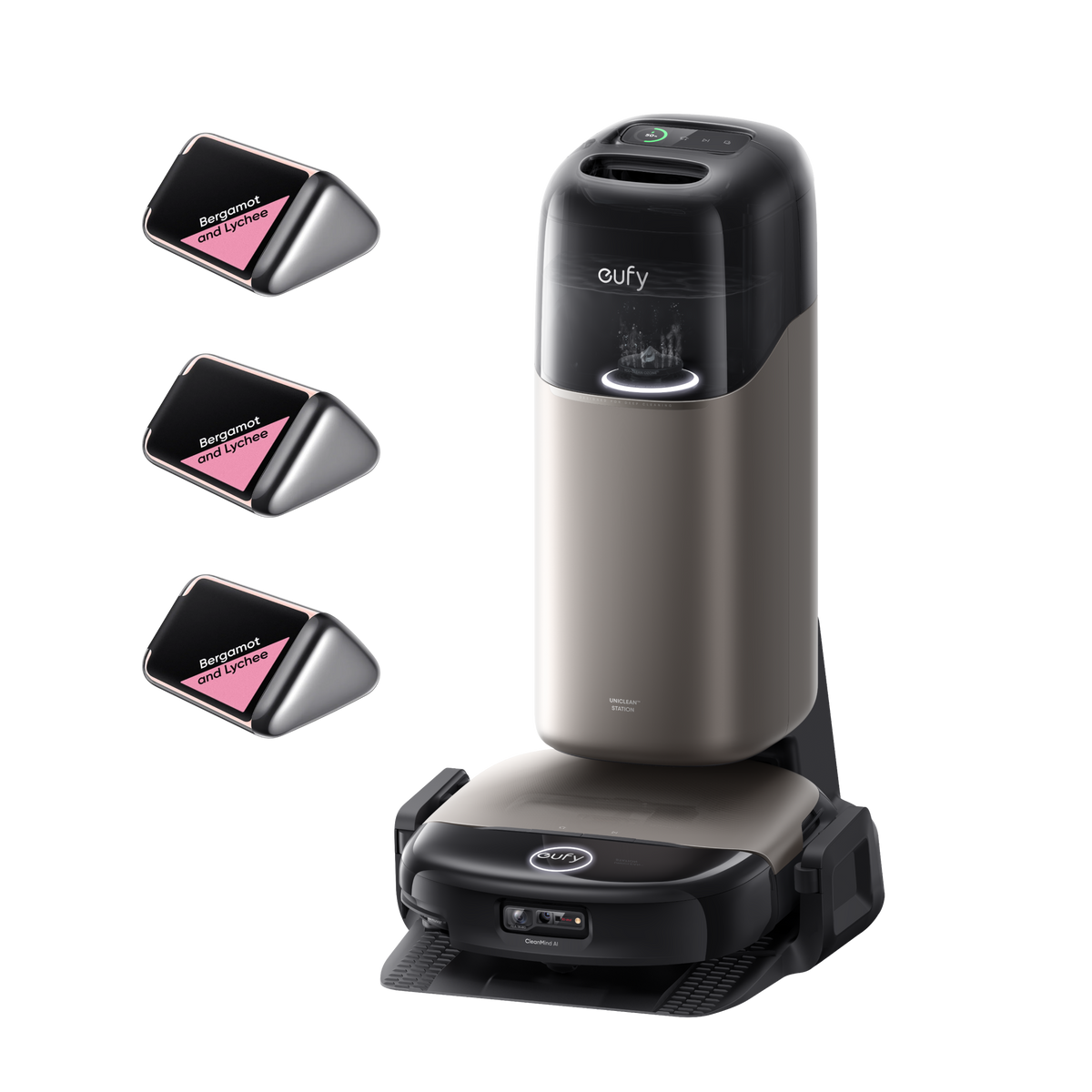 eufy Omni S2 Robot Vacuum & Mop Bundle with Bergamot & Lychee Fragrance, Deep Cleaning meets Long-Lasting Freshness