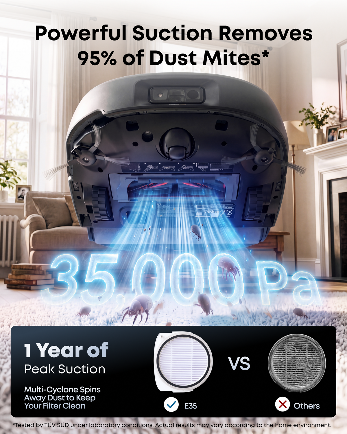 Anker eufy E35 Omni, Robot Vacuum Cleaner with Mop, 35,000 Pa