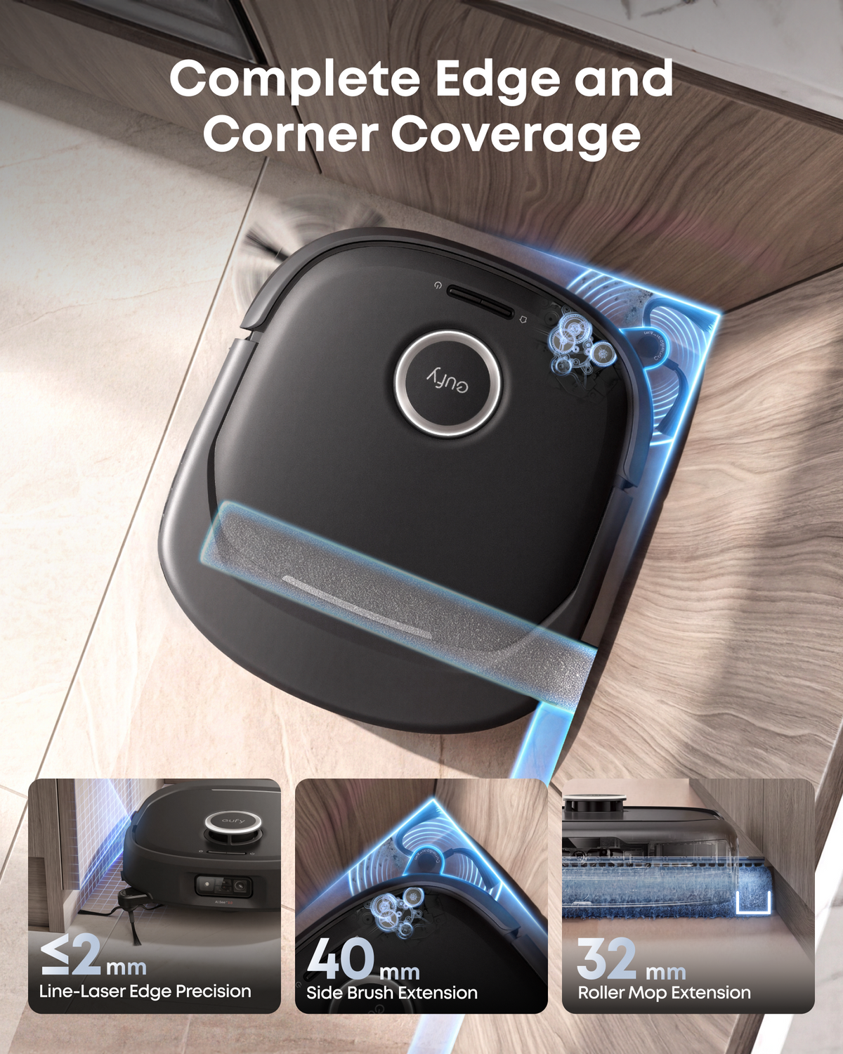 Anker eufy E35 Omni, Robot Vacuum Cleaner with Mop, 35,000 Pa