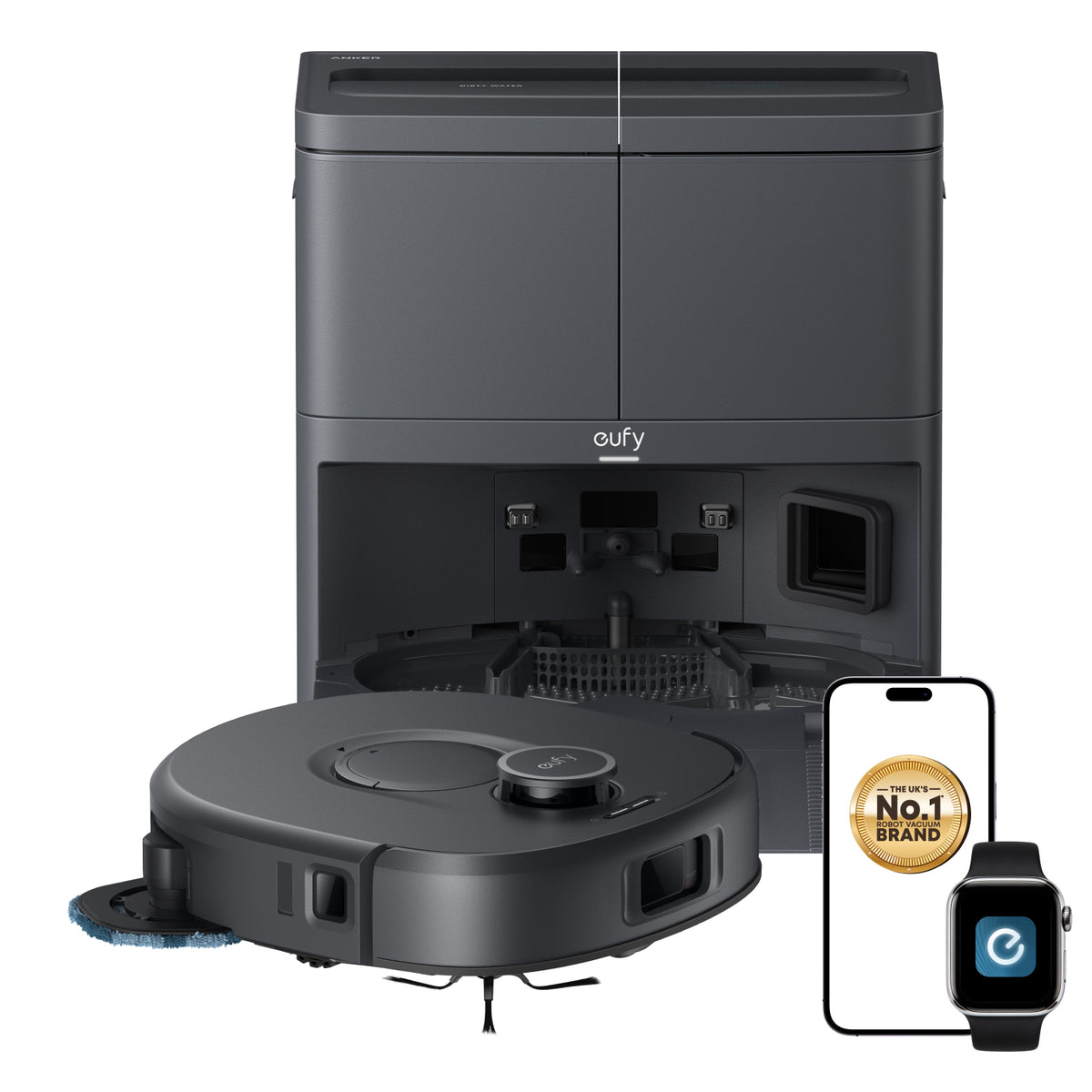Anker eufy C30 Edge Robot Vacuum and Mop Combo, 35,000 Pa, Edge-to-Edge Mop