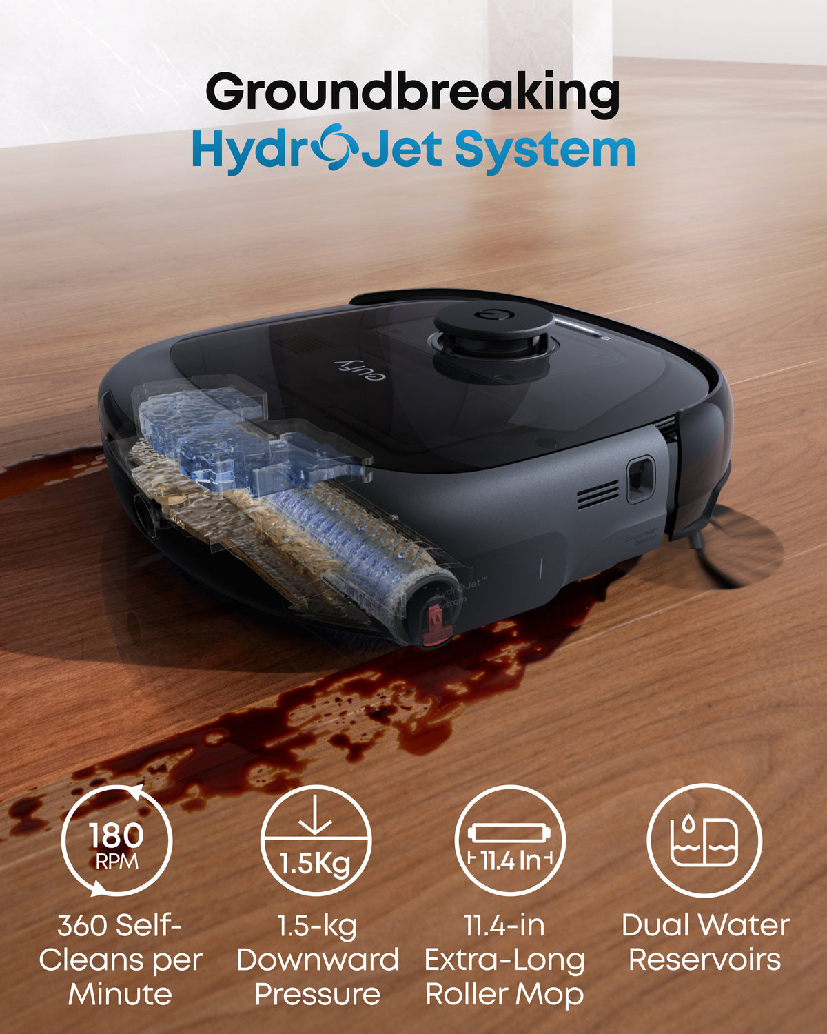 eufy Robot Vacuum Omni E28 with Complete Accessory Kit and cleaning solution