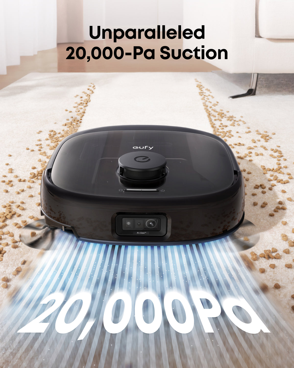 eufy Robot Vacuum Omni E25 with Complete Accessory Kit and cleaning solution