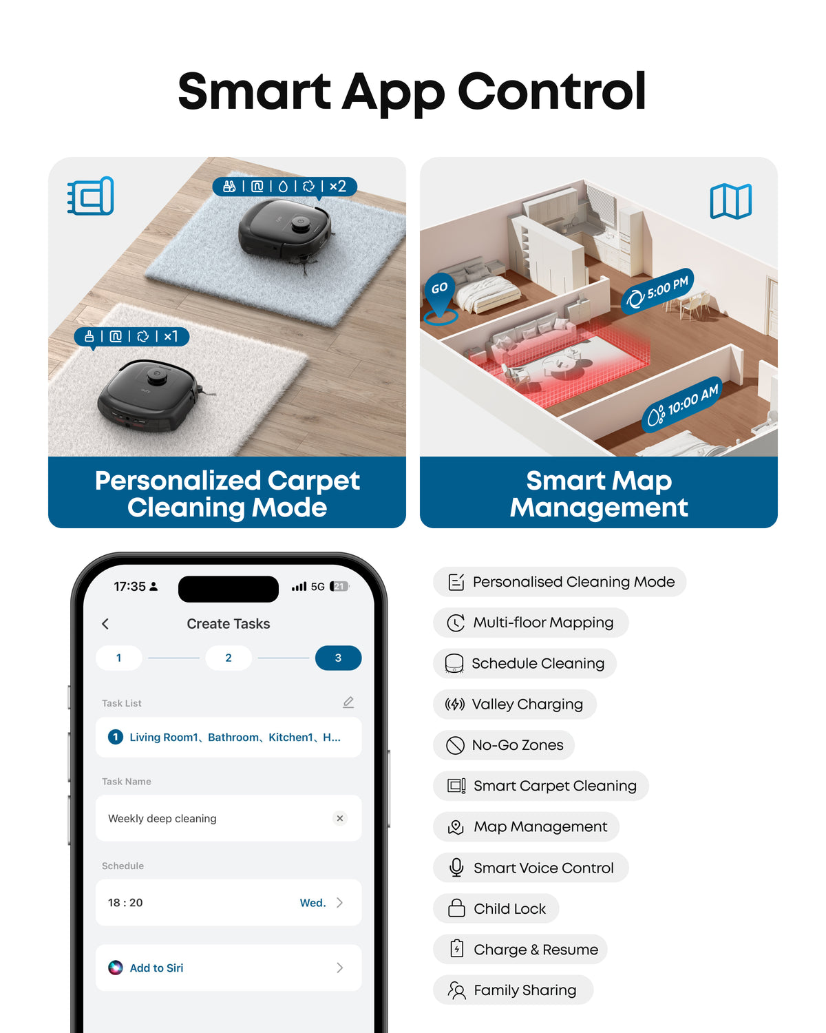 eufy Robot Vacuum Omni E25 with Complete Accessory Kit and cleaning solution