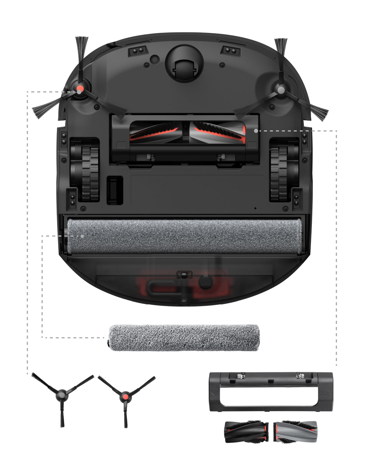 eufy Accessories Package, Side Brush, Filter, Rolling Brush for Robovac, Dustbag, Roller Mop, Dirty Water Reservoir Filter