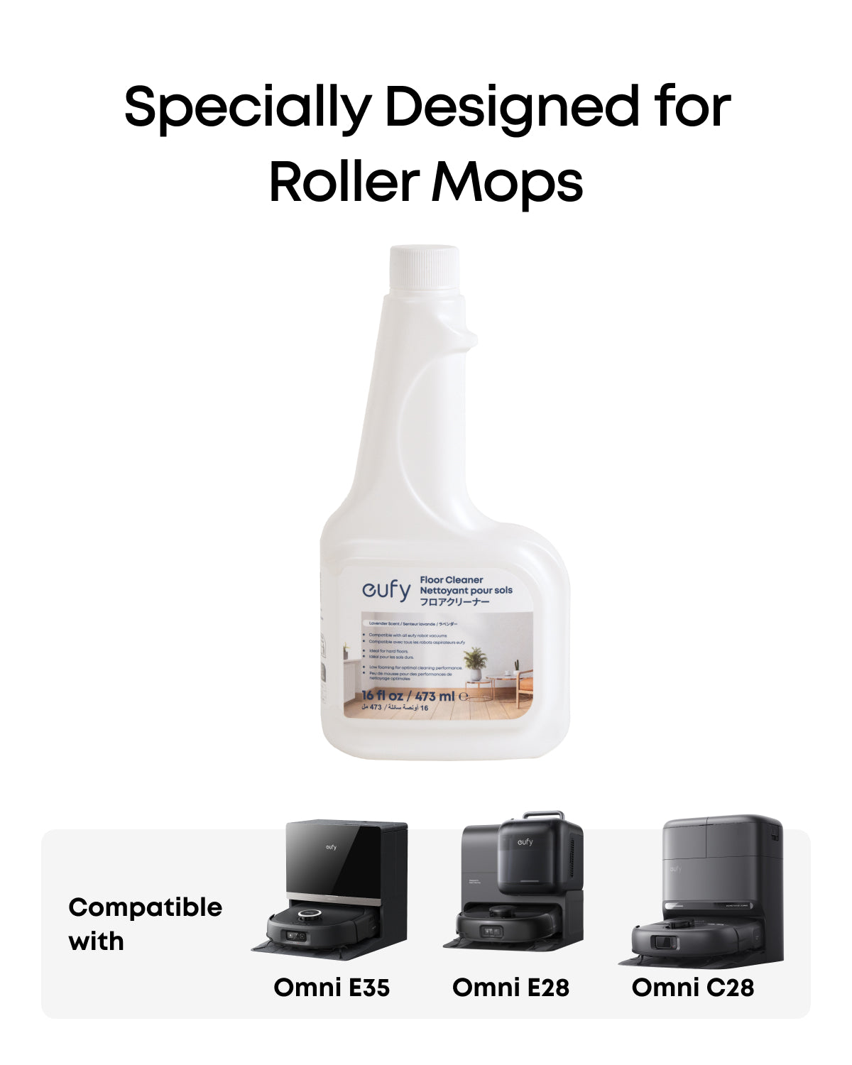 Anker eufy Official Floor Cleaning Solution for E35, E28, C28, C30 Egde, C30, 473 ml